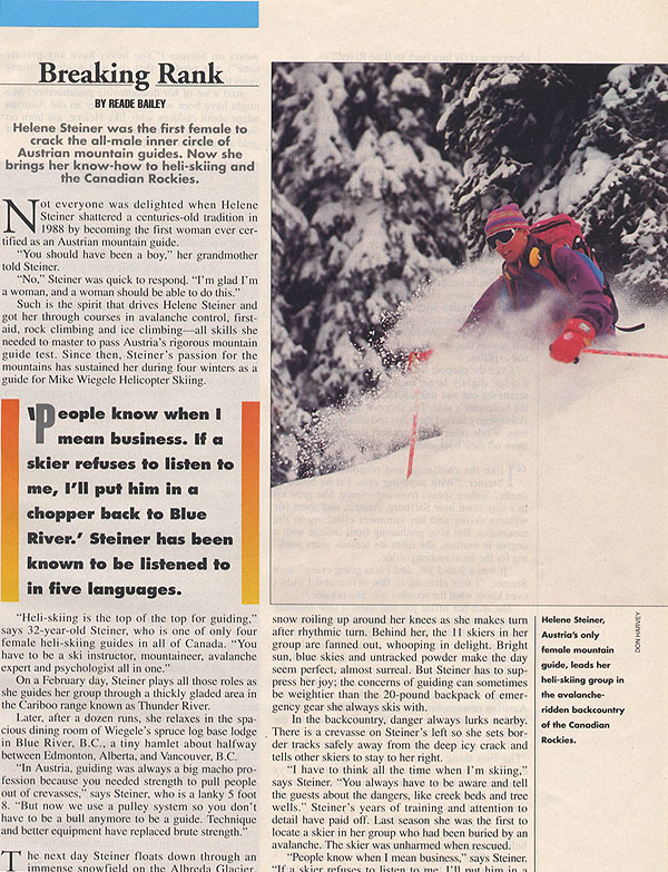 Ski Magazine, January 1993